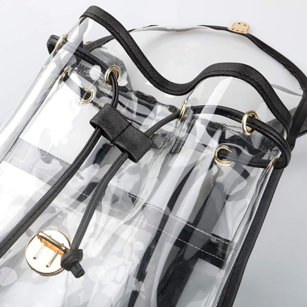 Heavy Duty Clear Backpack Stadium Security Approved Mini Drawstring Bag(NEW) - Picture 5 of 10